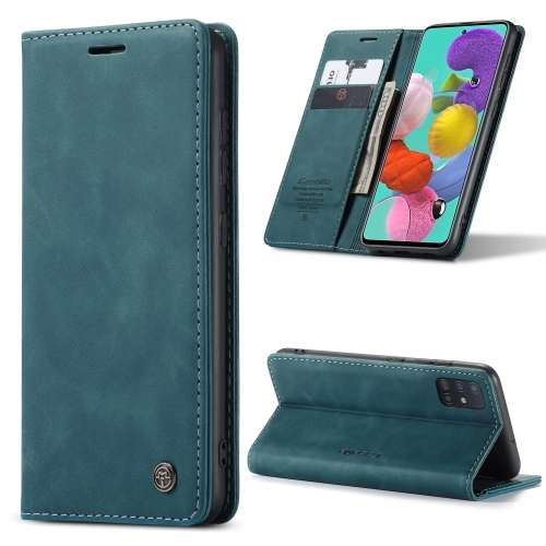 Husa Extra Samsung A51 CaseMe Flip Leather Case (Blue)