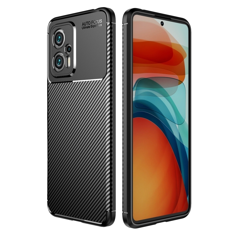 Husa p/u Xiaomi Redmi Note 11T Pro Carbon Fiber Texture Phone (Black)