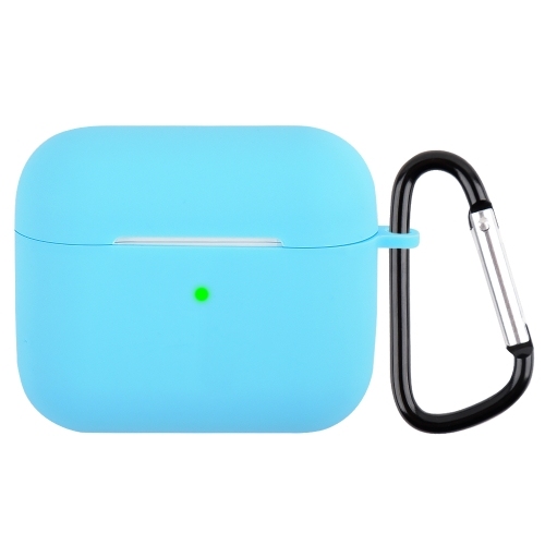 Wireless Earphone Silicone Protective Husa with Carabiner AirPods 3 (Sky Blue)