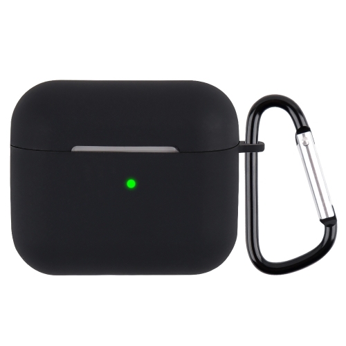 Wireless Earphone Silicone Protective Husa with Carabiner AirPods 3 (Black)