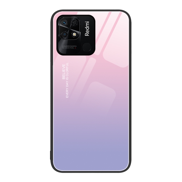 Husa p/u Xiaomi Redmi 10C Colorful Painted Glass Phone (Purple Sky)