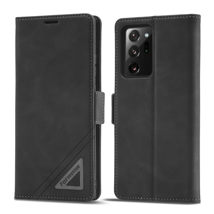 Husa p/u Samsung Note20 Husa p/uwenw Dual-side Buckle Piele Phone Case ( Black)