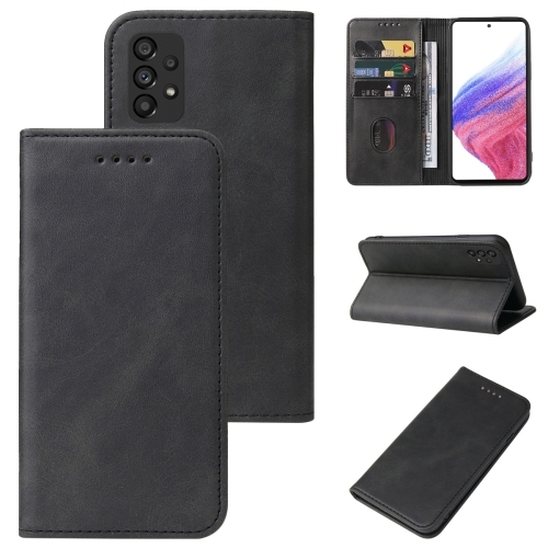 Samsung A53 5G Magnetic Closure Piele Husa (Black)