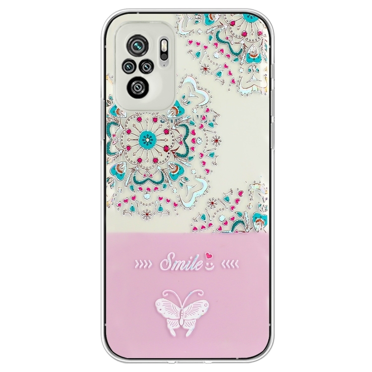 Husa p/u Xiaomi Redmi Note 10 4G / Redmi Note 10S Bronzing Butterfly Flower (Peacock Flower)