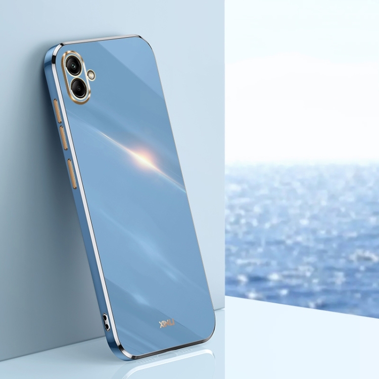 Husa p/u Samsung Galaxy A04 4G XINLI Straight Edge 6D Electroplate TPU Phone Case (Celestial Blue)