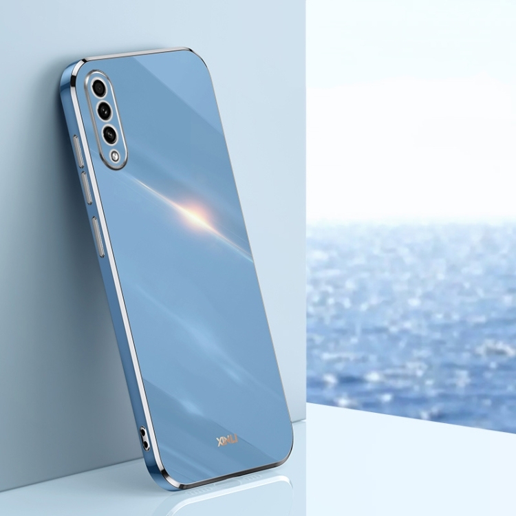 Husa p/u Samsung A50 XINLI Straight Edge 6D Electroplate TPU Phone Case ( Celestial Blue)