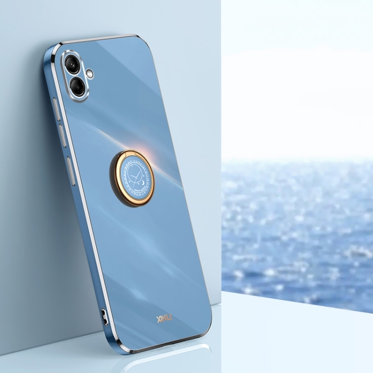 Samsung A04 4G XINLI Straight Edge 6D Electroplate TPU Husa  (Celestial Blue)