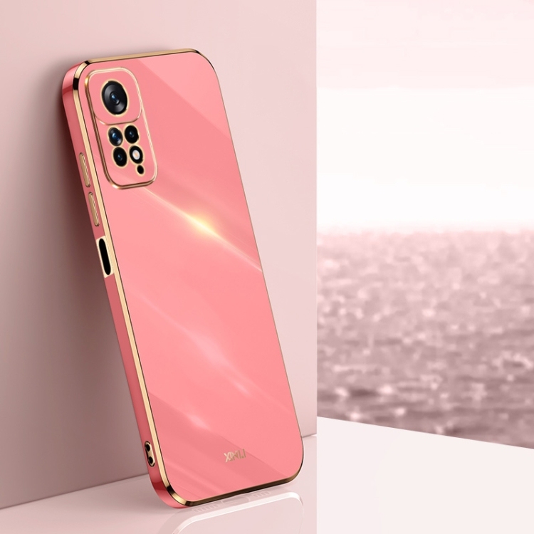 Husa p/u Xiaomi Redmi Note 11 Pro 4G/5G Husa p/ueign XINLI 6D Electroplate (Hawthorn Red)