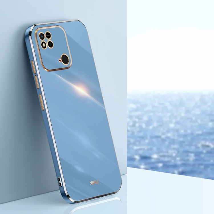 Husa p/u Xiaomi Redmi 10C XINLI Straight Edge 6D Electroplate Phone (Celestial Blue)