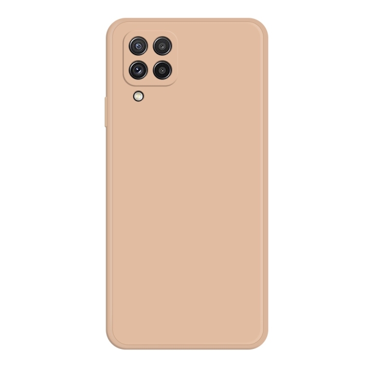 Samsung Galaxy A22 4G Imitation Liquid Silicone Phone Husa (Apricot)