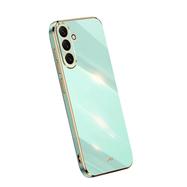 Samsung A54 5G XINLI Straight Edge 6D Electroplate TPU Husa (Mint Green)
