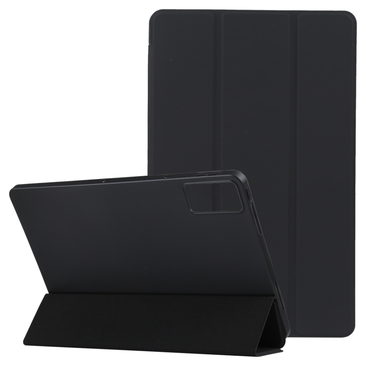 Husa p/u Xiaomi Redmi Pad 10.61 2022 Three-fold Holder Carte Tablet Piele (Black)