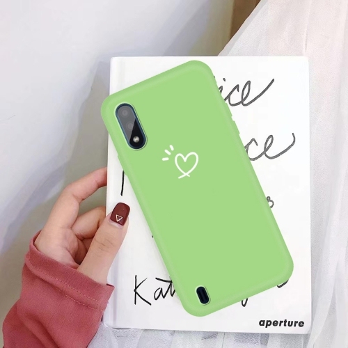 Husa Extra Samsung A01 Three Dots Love-heart Pattern Colorful (Green)