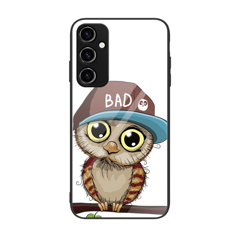 Husa p/u Samsung A54 5G Colorful Painted Glass (Owl)