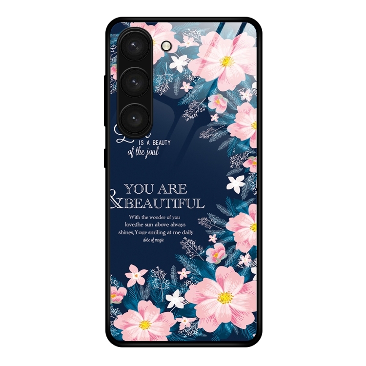 Husa p/u Samsung S23+ 5G Colorful Painted Glass (Flower)