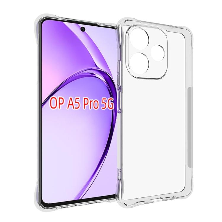 OPPO A5 Pro 5G Shockproof Non-slip Thickening TPU Phone Husa (Transparent)