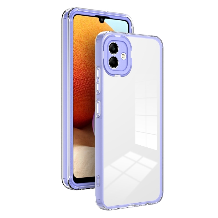 Husa p/u Samsung A04e 3 in 1 Clear Color PC Frame (Purple)