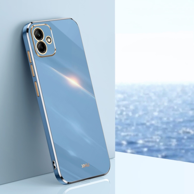 Samsung Galaxy A05 XINLI Straight Edge 6D Electroplate TPU Husa(Celestial Blue)