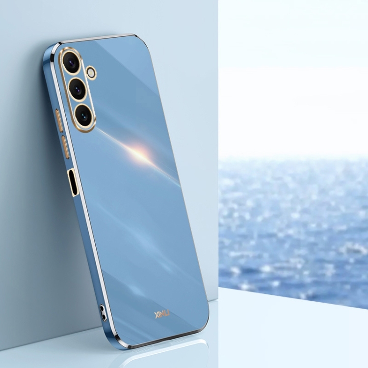 Samsung Galaxy A25 5G XINLI Straight Edge 6D Electroplate TPU Phone husa(Celestial Blue)