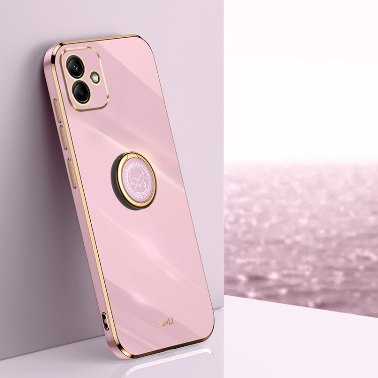 Samsung A05 XINLI Straight Edge 6D Electroplate TPU Husa  (Cherry Purple)