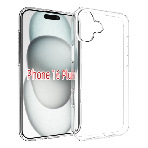 iPhone 16 Plus Waterproof Texture TPU Phone Husa (Transparent)