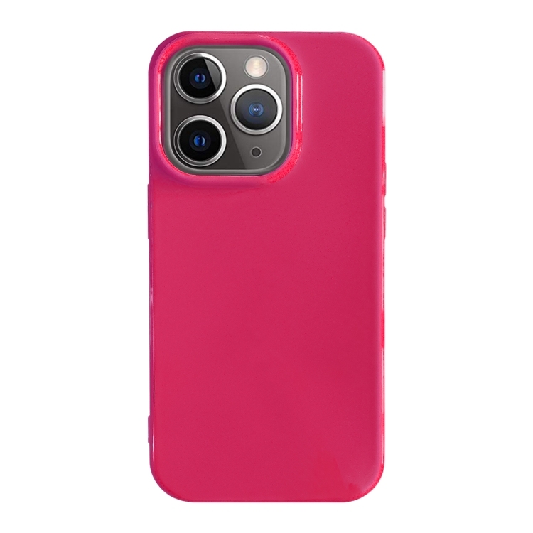 iPhone 11 Pro Shockproof Solid Color TPU Phone Husa(Rose Red)