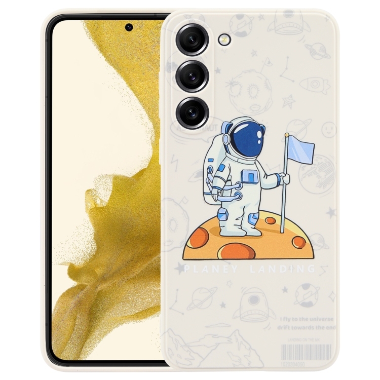 Husa p/u Samsung A02s 164.2mm Astronaut Pattern Silicone Straight Edge Phone Case ( Planet Landing-W