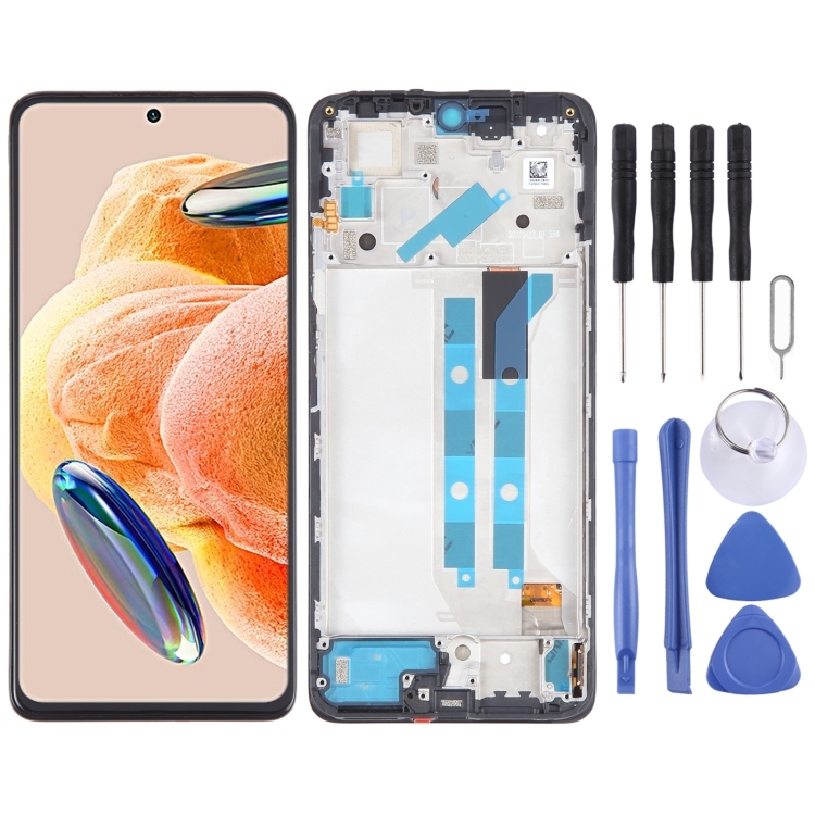 LCD XIAOMI REDMI NOTE 12 PRO 4G BLACK WITH FRAME ORIGINAL (Assembled)