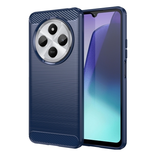 Redmi 14C 4G Carbon Fiber Brushed Texture TPU Phone Husa (Blue)