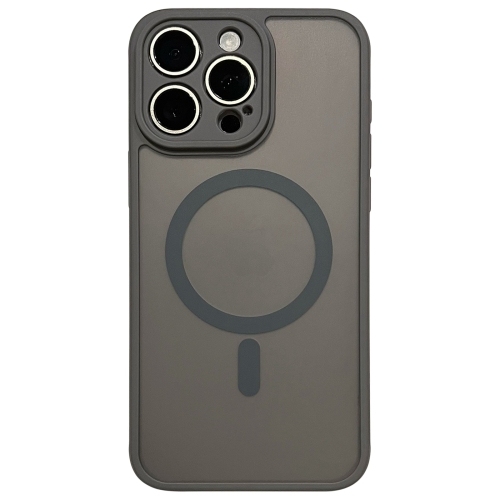 iPhone 15 Pro MagSafe Magnetic TPU Hybrid PC Husa (Titanium Gray)