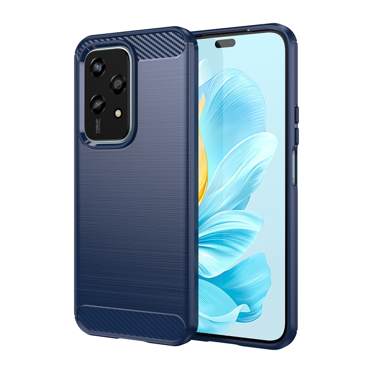 Honor 200 Lite Global Brushed Texture Carbon Fiber TPU Phone Husa (Blue)