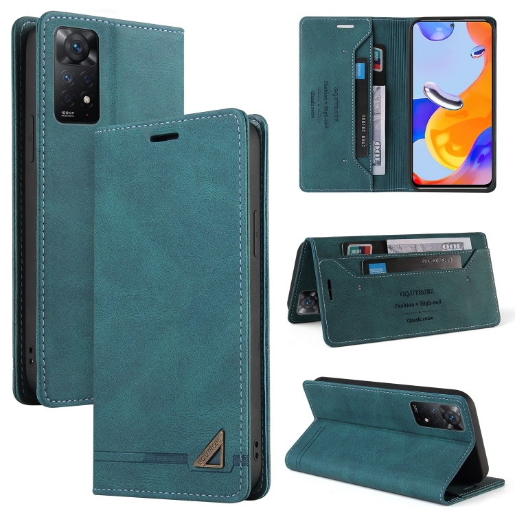 Husa p/u Xiaomi Redmi Note 12 Pro 4G Global GQUTROBE Skin Feel  Brush Horizontal Carte (Blue)