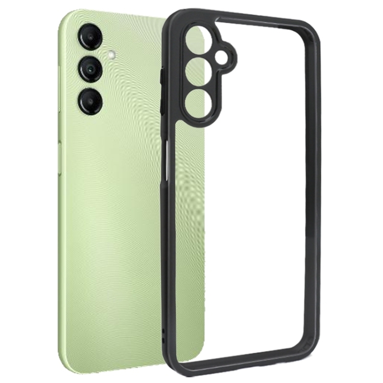 Husa p/u Samsung A14 5G / 4G Frosted TPU + Transparent PC Phone Case ( Black)