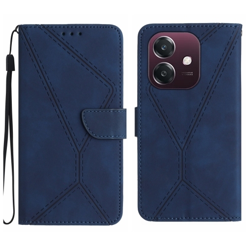 Oppo A40 4G Global / 5G Global Stitching Embossed Piele Phone Husa (Blue)