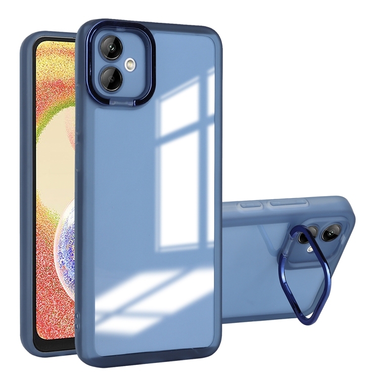 Samsung A04e 4G Invisible Lens Bracket Matte Transparent Husa (Blue)