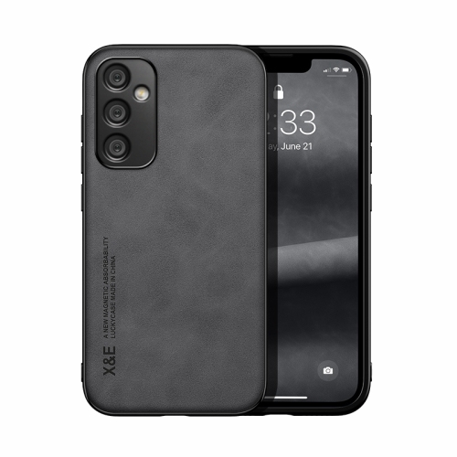 Samsung A35 5G Skin Feel Magnetic Piele Back Husa (Dark Grey)