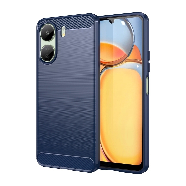 Xiaomi Redmi 13C Brushed Texture Carbon Fiber TPU Husa(Blue)