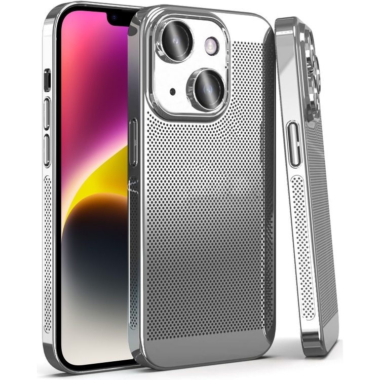 iPhone 15 Fine Mesh Cooling Husa (Silver)