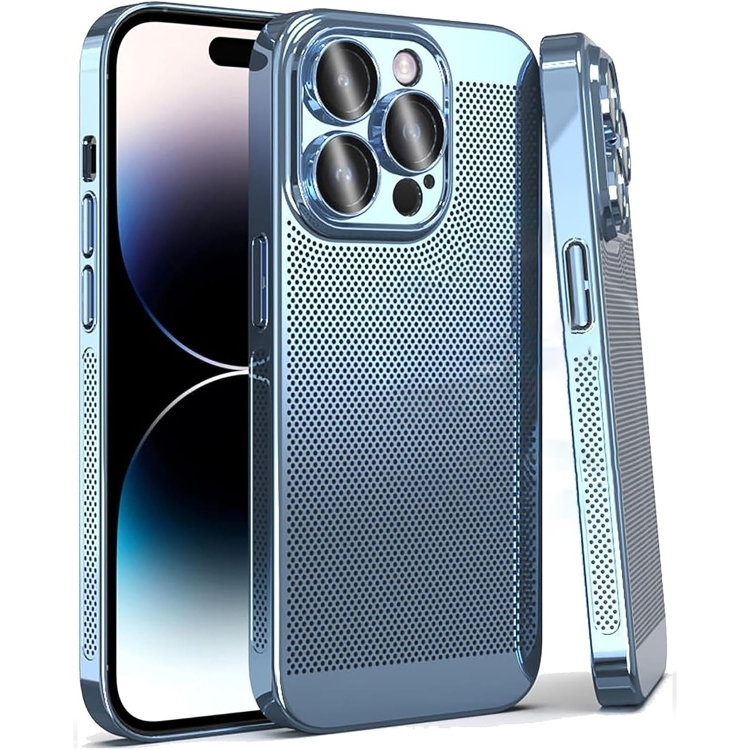 iPhone 14 Pro Max Fine Mesh Cooling Husa (Blue)