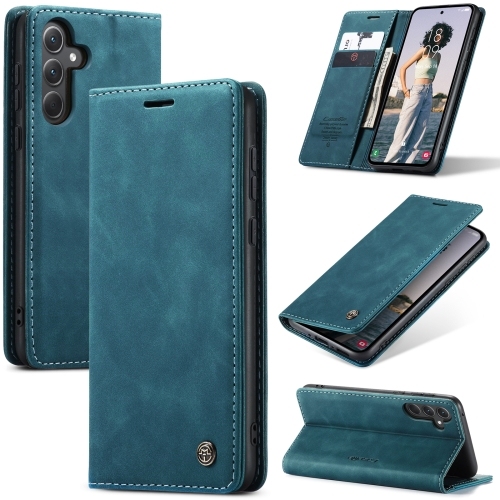 Samsung A35 5G CaseMe 013 Multifunctional Carte Piele Husa (Blue)