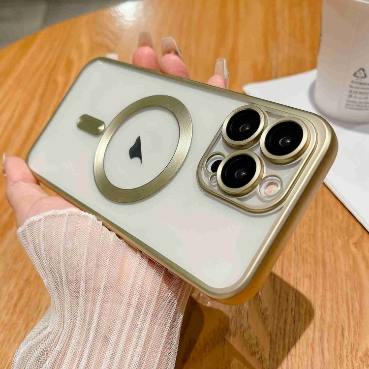 iPhone 14 Pro MagSafe Magnetic Frosted Husa (Gold)