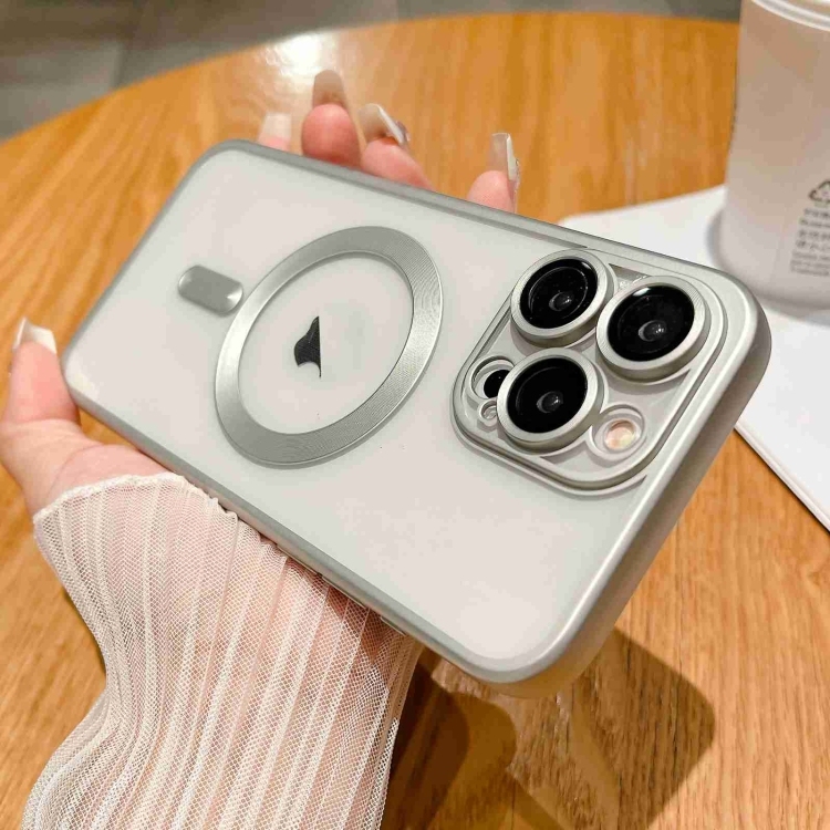 iPhone 14 Pro MagSafe Magnetic Frosted TPU Husa (Silver)