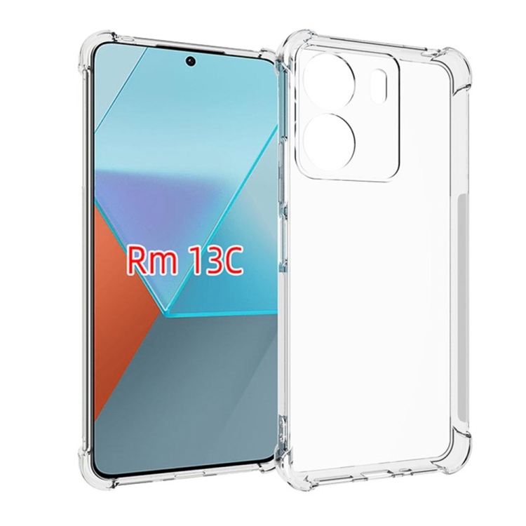 Xiaomi Redmi 13C Shockproof Non-slip Thickening TPU Husa(Transparent)