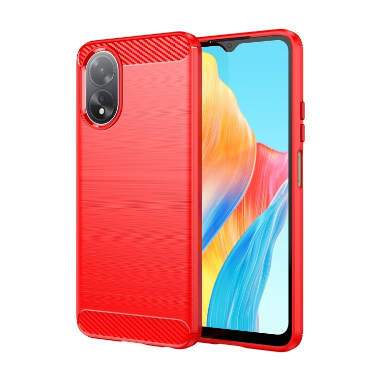 OPPO A38 4G Brushed Carbon TPU (Red)