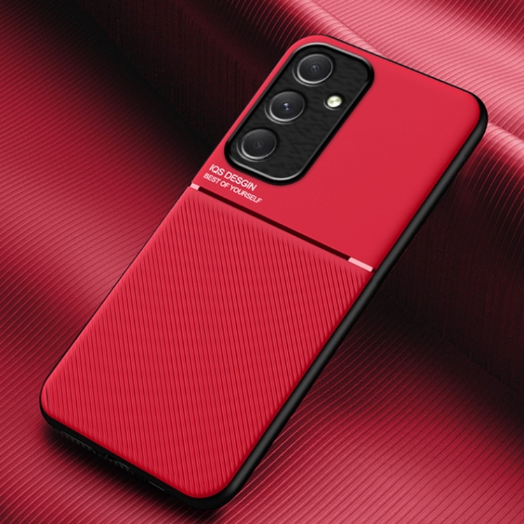 Samsung Galaxy A25 5G Classic Tilt Strip Grain Magnetic Shockproof PC + TPU Phone husa(Red)