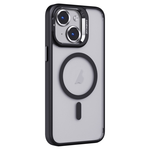 iPhone 14 Invisible Lens Holder PC + TPU Frosted MagSafe Husa (Black)