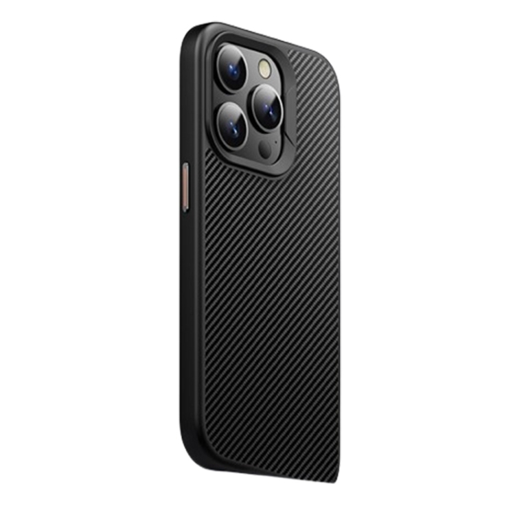 iPhone 14 Pro MagSafe Kevlar Fiber Shockproof Phone Husa(Black)