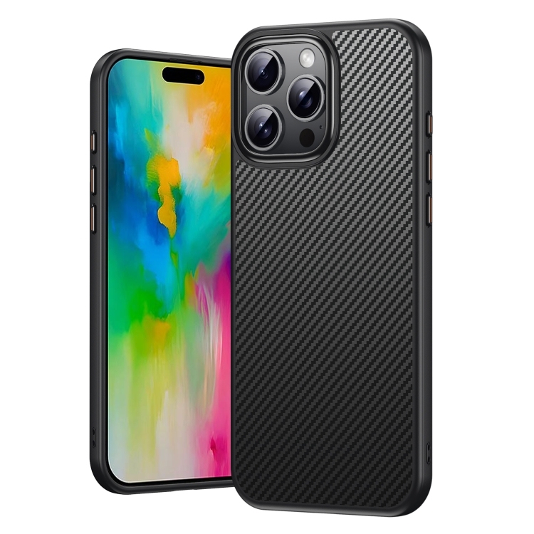 iPhone 16 Pro Max Kevlar Fiber Shockproof MagSafe Phone Husa(Black)