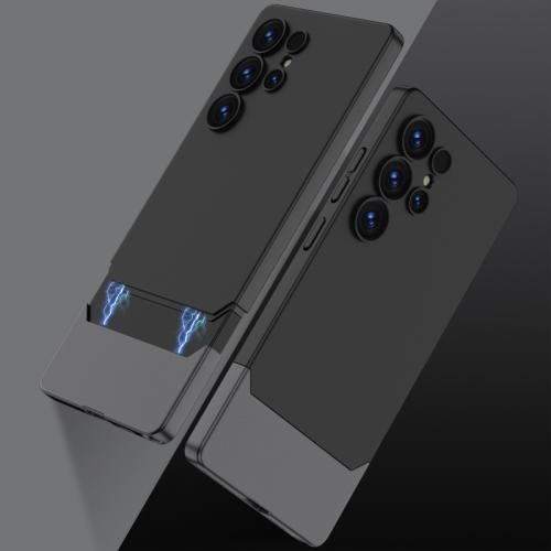 Samsung S25 Ultra 5G GKK Mortise-Tenon Connection Contrast Color Shockproof Husa (Black Silver)