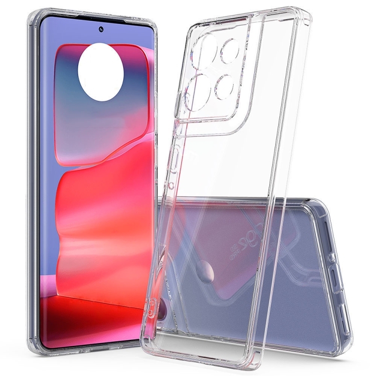 Motorola Edge 50 Neo / Moto S50 Scratchproof Acrylic TPU Phone Husa (Transparent)